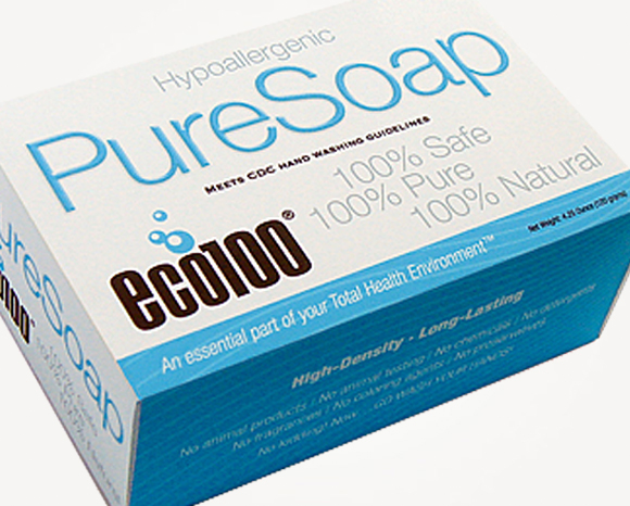eco100 Logo and Soap