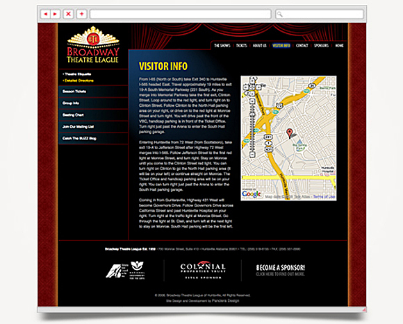 Web - Web Design - Broadway Theatre League - Website 3