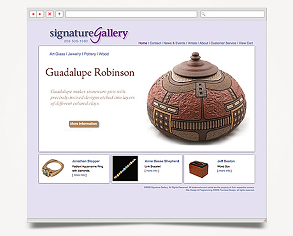 Web - Web Design - Signature Gallery - Website 1