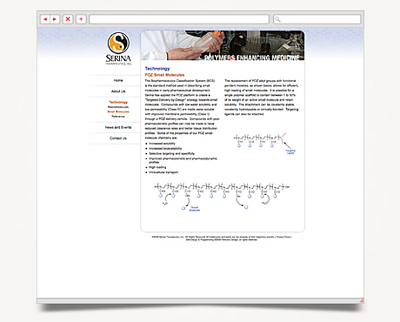Web - Web Design - Serina Therapeutics, Inc. - Website 3
