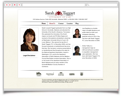 Web - Web Design - Sarah Taggart, Attorney - Website 3