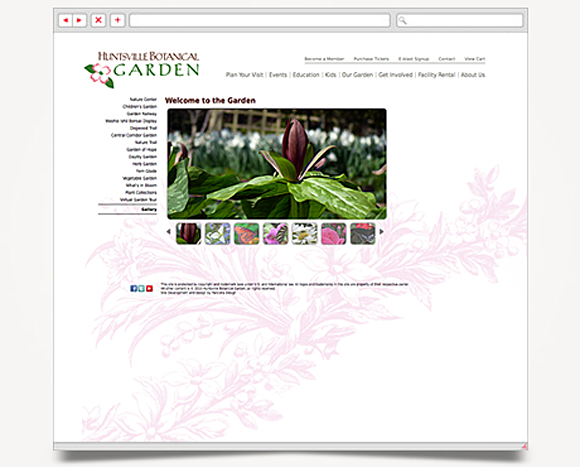 Web - Web Design - Huntsville Botanical Garden - Website 3