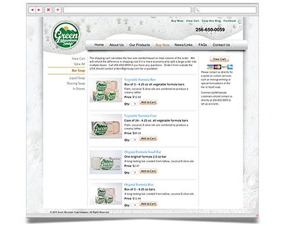 Web - Web Design - Green Mountain Soap Company - Website 4