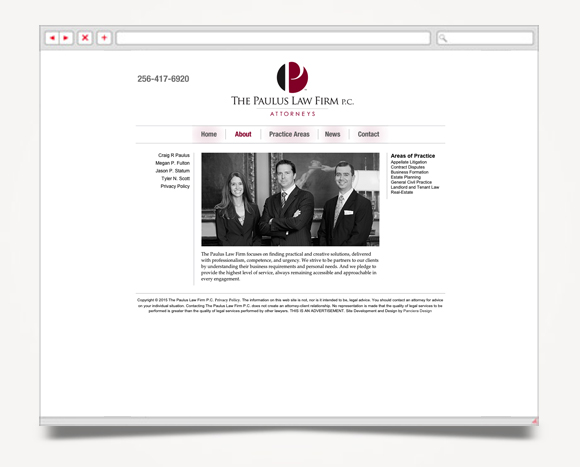 Web - Web Design - Paulus Law Firm - Website 2
