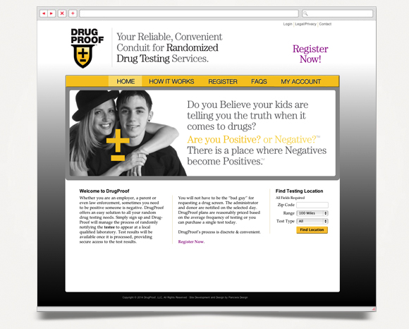 Web - Web Design - DrugProof - Website 1