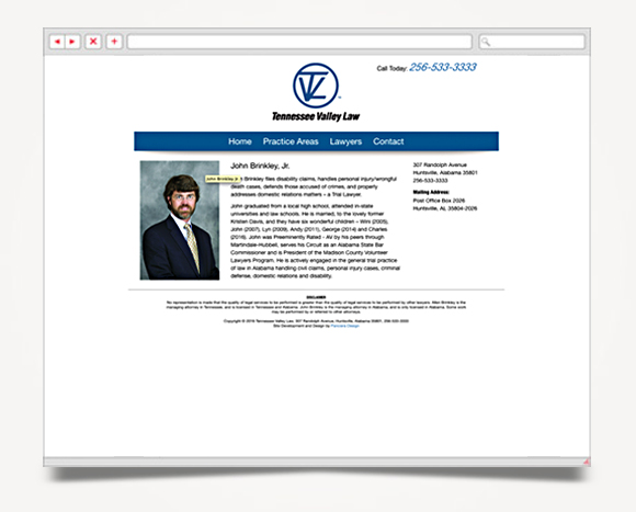 Web - Web Design - Tennessee Valley Law - Tennessee Valley Law Web Site 4
