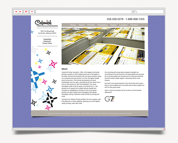 Web - Web Design - Colonial Printing & Packaging - Web Site 3