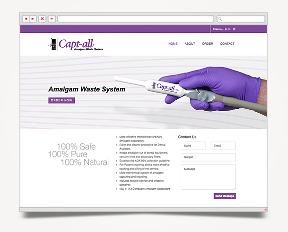Web - Web Design - Capt-all - Eco100 - Capt-all Amalgam Separator - Website 2