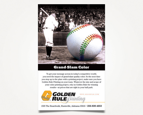Print - Golden Rule Printing - Pocket Schedule Color Advertisement 1